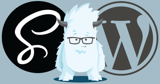 The Sass, Foundation, and WordPress Logos.
